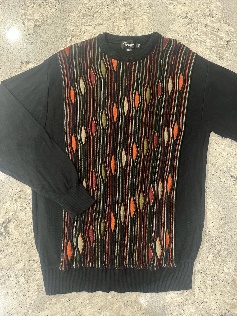 Vintage Tosani 3D Textured Knit Sweater